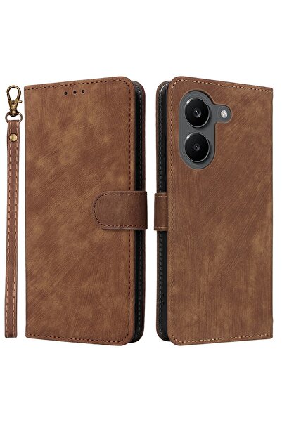 sscase Brush Magnetic Θήκη Πορτοφόλι Brown (Xiaomi Poco X8 Pro 5G)
