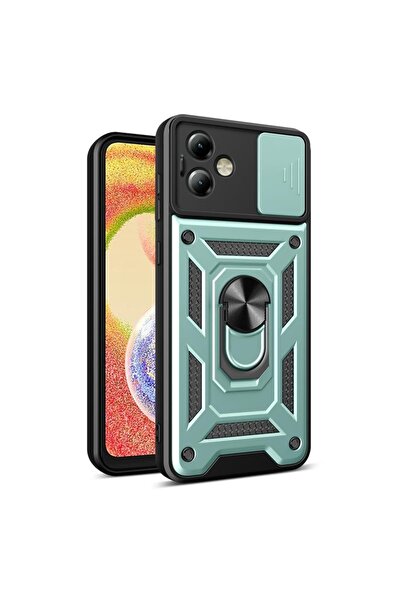 sscase Sliding Camera Σκληρή Θήκη με Δαχτυλίδι Mint Green (Motorola Moto G14)