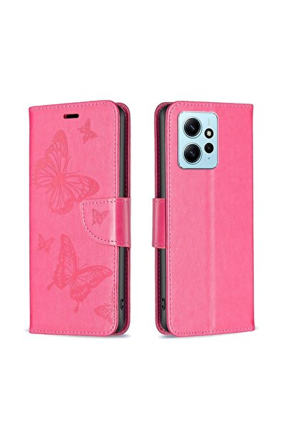 sscase Two Butterflies Θήκη Πορτοφόλι Rose Red (Xiaomi Redmi Note 12 4G)