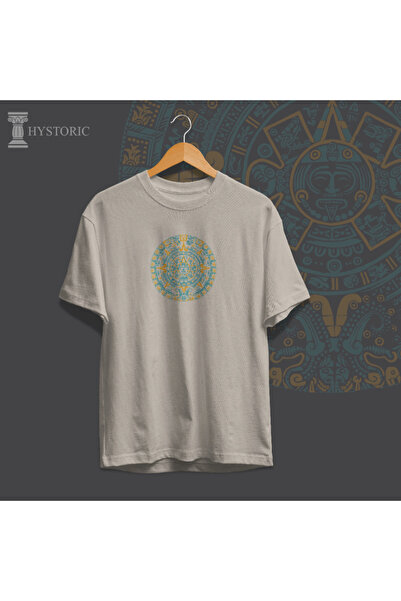 Hystoric Wear Aztek Mitolojisi Olmeca Baskılı Oversize T-Shirt