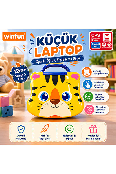 WINFUN Eğitici Küçük Laptop Oyuncağı Sesli Işıklı 12 Ay+