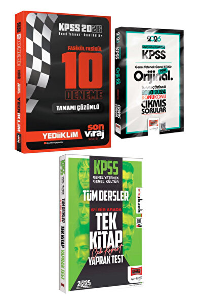 Yargı Yayınları Yediiklim KPSS 2026 Son Viraj 10 Deneme+Orijinal Ortaöğretim ...