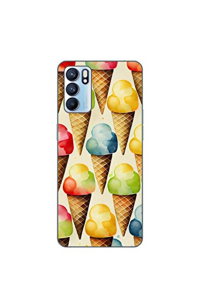 OEM Калъф, съвместим с Oppo Reno6 5G, силиконов гел TPU модел с десен на слад...