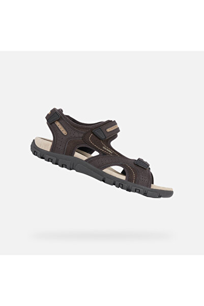 Geox Sandale bărbătești maro închis Uomo Sandal Strada