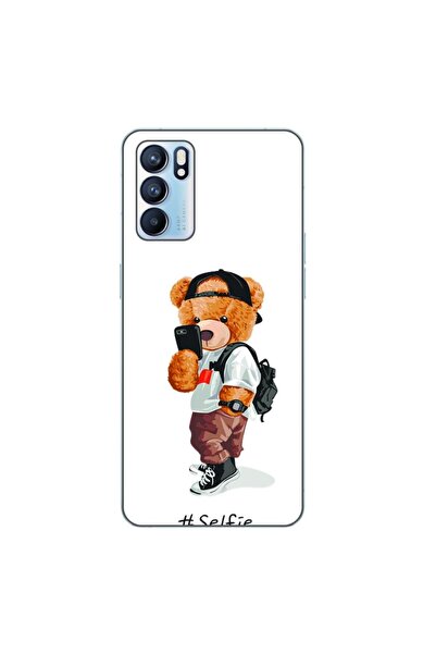 OEM Husa compatibila cu Oppo Reno6 5G Silicon Gel Tpu Model Bear Teddy Selfie