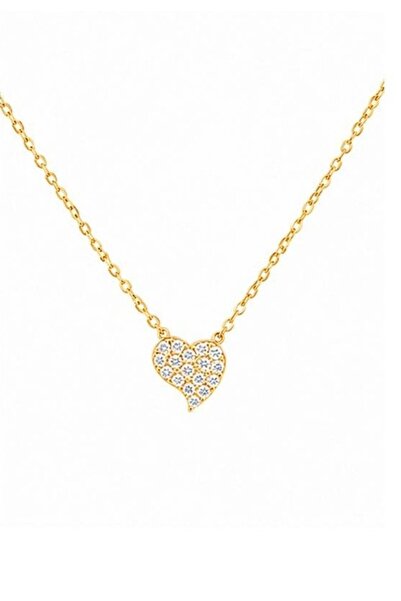 Delagos 925 Silver Necklace With Zirconia Stone,Gold Plated