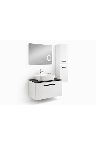 Casa Stile Set Mobilier Baie Troia 80 cm oglinda cu LED, dezaburire si lupa, ...