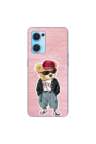 OEM Калъф, съвместим с Oppo Reno7 5G, силиконов гел TPU, с десен  "Розова меч...