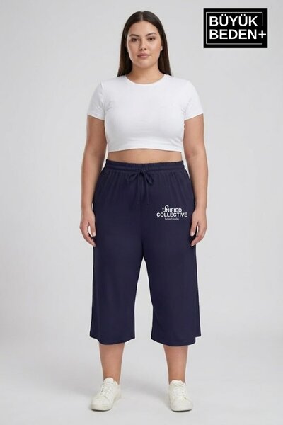 Superlife Women's Plus Size Unified Collective Printed Elastic Waist Wide Leg...