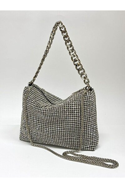 Legend Aksesuar Kadın Lavinya Model Mini Boy Diamond Abiye Clutch El ve Omuz ...