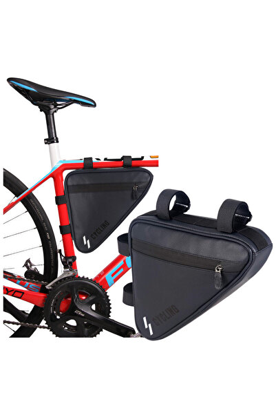 Mardil Geantă de cadru pentru bicicletă, impermeabilă, 1.5L, neagră, husă de ...