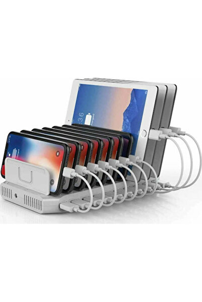 Unitek Βάση φόρτισης με 10 θύρες USB-A, Γρήγορη Φόρτιση 3.0 96W, σε λευκό χρώ...