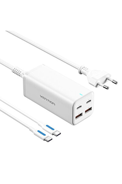 Vention Βάση φόρτισης με 2 θύρες USB-A και 2 θύρες USB-C, Παροχή ισχύος 100W ...