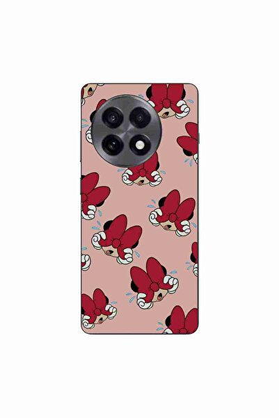 OEM Калъф, съвместим с OnePlus 13R, от силиконов гел TPU, с десен Мини, червен.