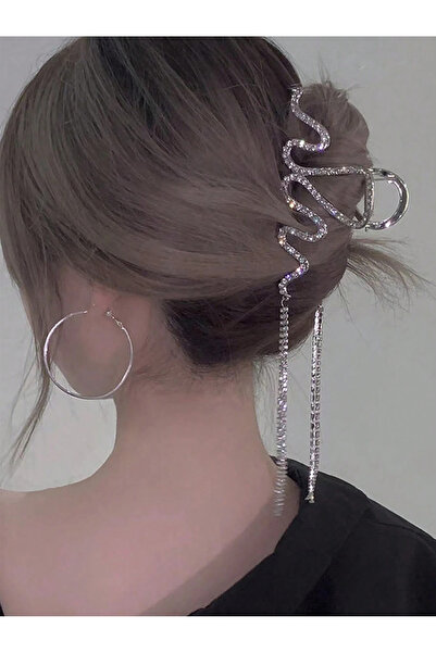 Generic Rhinestone Wave Design Hair Clip Hairpin for Women Winter and Summer ...
