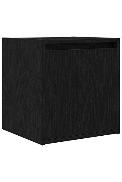 vidaxl Noptiera montata pe perete Negru 38x34x40 cm