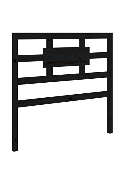 vidaxl Tăblie de pat, negru, 95,5x4x100 cm, lemn masiv de pin
