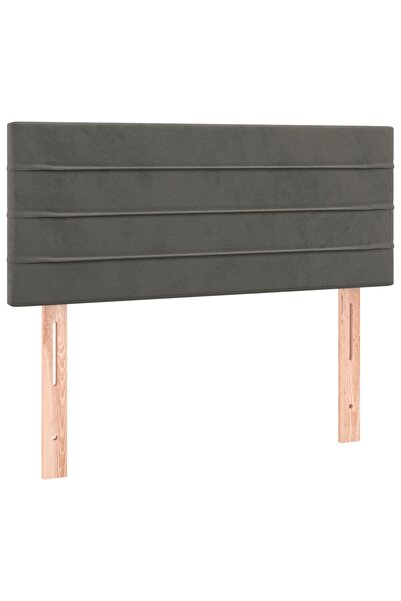 vidaxl Tăblie de pat, gri închis, 80x5x78/88 cm, catifea
