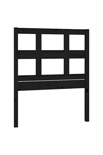 vidaxl Tăblie de pat, negru, 95,5x4x100 cm, lemn masiv de pin