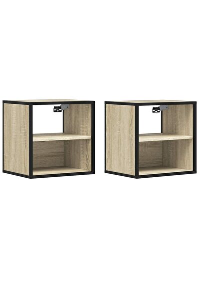 vidaxl Noptiere de perete, 2 buc., stejar sonoma, 40x31x39,5 cm