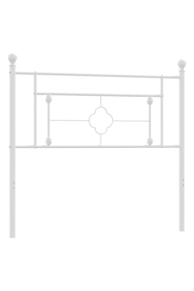 vidaxl Metal replacement headboard, white, 107 cm