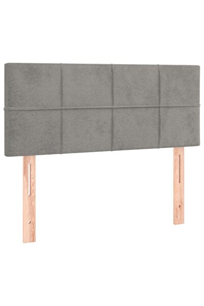 vidaxl Tăblie de pat, gri deschis, 90x5x78/88 cm, catifea