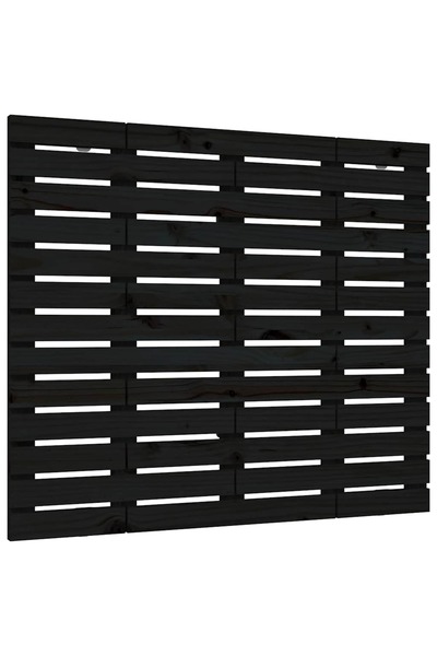 vidaxl Wall-mounted headboard, black, 96x3x91.5 cm solid pine wood