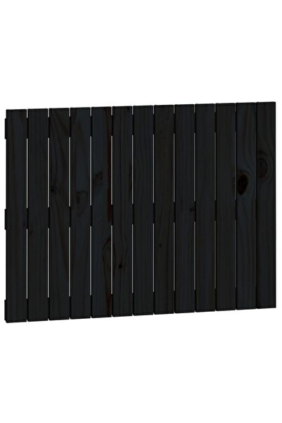 vidaxl Wall-mounted headboard, black, 82.5x3x60cm, solid pine wood