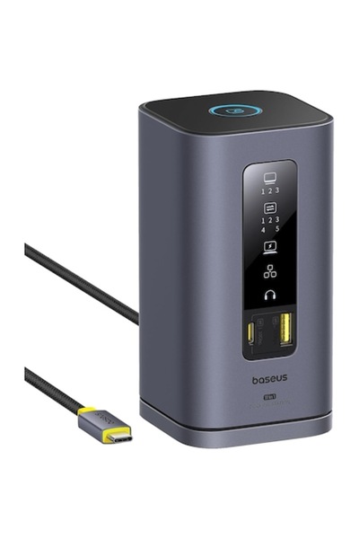 Baseus Stație de andocare Spacemate Series 11-în-1 pentru 3 monitoare 4K, HDM...