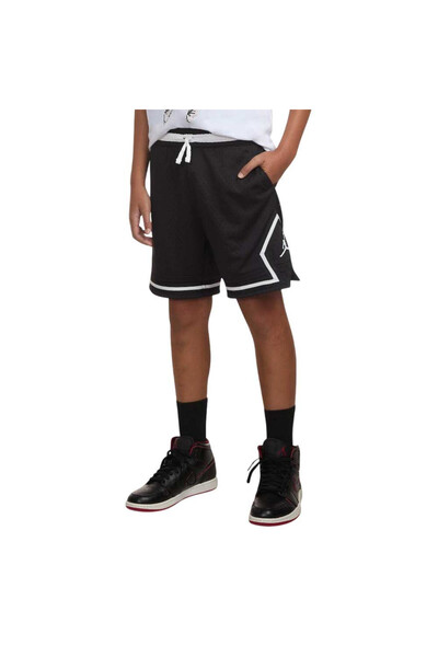Nike Pantaloni scurți Jordan Diamond pentru copii mari, negru-alb 95D313 (8-1...