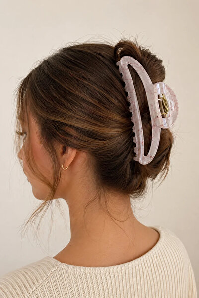 MakeWell Transparent Hairpin Large Size Claw Clip Women's Bun Clip Stylish Ha...