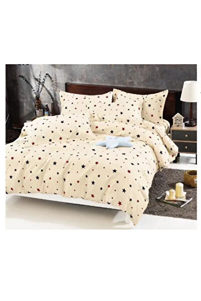 Sky Home Bedding set Finet 6 pieces, Cream with colored stars-KY66