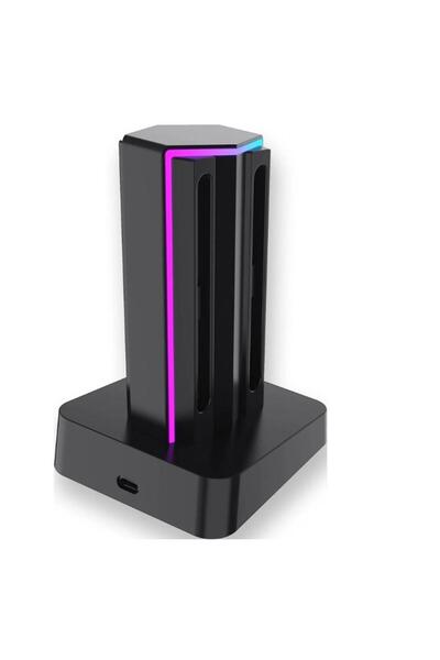 ready2gaming Stație de încărcare LED pentru 2 Joy-Con-uri Nintendo Switch, 4-...