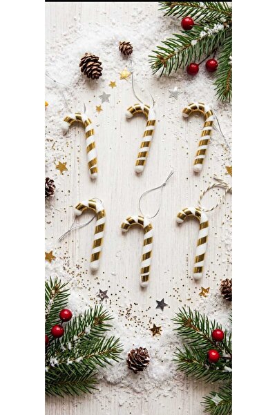 asöy Christmas Pine Tree Ornament Candy Cane Tree Ornament 6 cm Small Size Se...