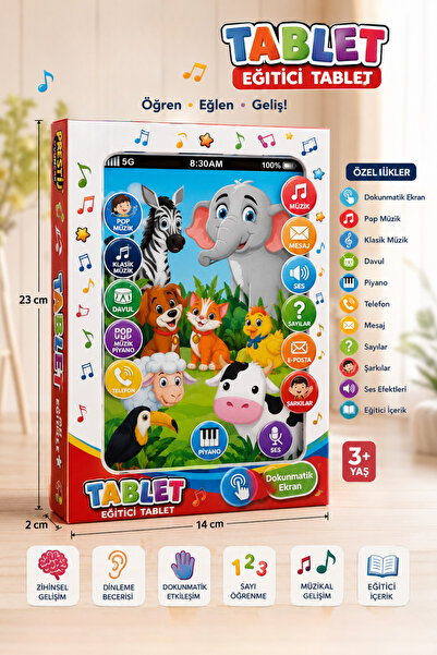 düşler oyuncak dünyası Eğitici Dokunmatik Sesli Müzikli Çocuk Oyuncak Tablet ...