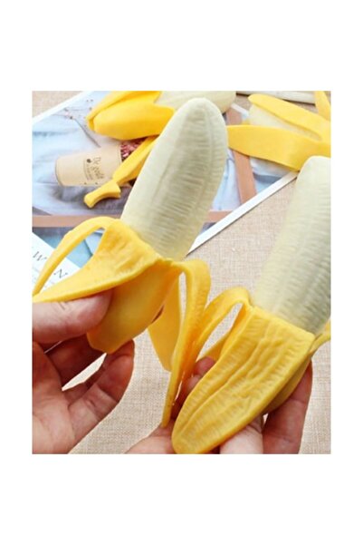 victiny Jucărie de strâns, VICTINY ®   model banană decojită din silicon 3x3x...