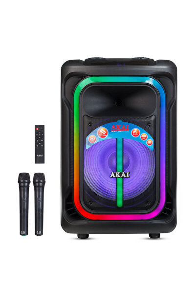 AKAI ABTS-15 Pro Volcano Μαύρο φορητό Party speaker τρόλεϊ με Bluetooth, USB,...