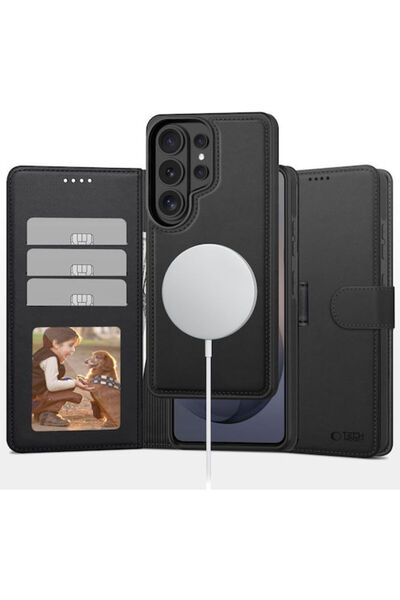 Tech-Protect Ματ Θήκη Πορτοφόλι Σιλικόνης Μαύρη (Galaxy S26 Ultra)