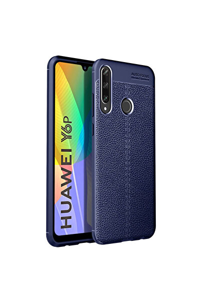 halkhouse Huawei Y6P Kılıf Kamera Korumalı Auto Focus Deri Kapak