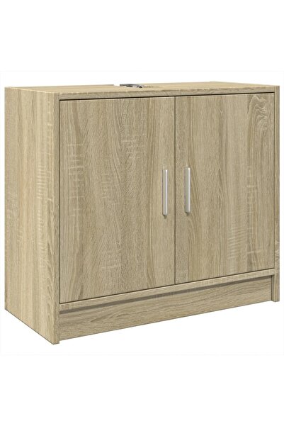 vidaxl Dulap de chiuvetă, stejar sonoma, 63x29x55cm, lemn prelucrat