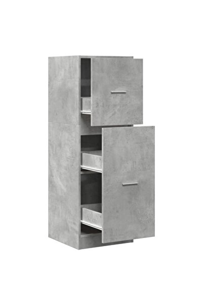 vidaxl Pharmacy cabinet, concrete gray, 40x41x118 cm, processed wood