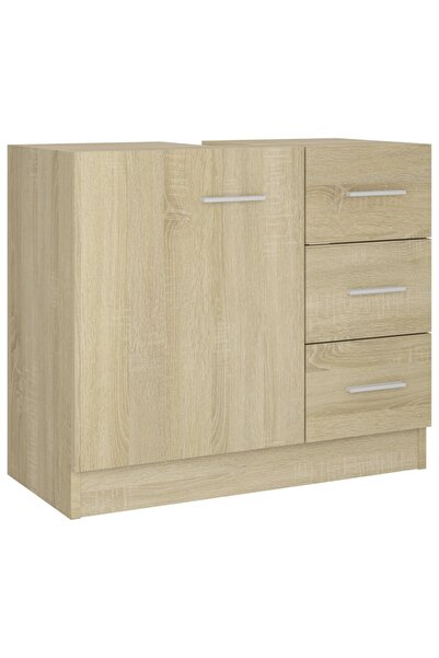 vidaxl Sink cover, sonoma oak, 63 x 30 x 54 cm, chipboard