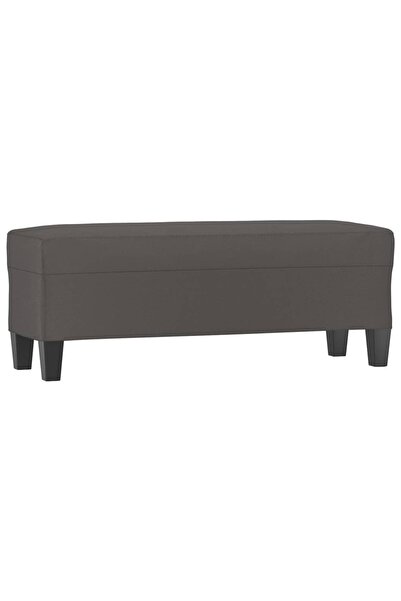 vidaxl Bancă, gri, 100x35x41 cm, piele ecologică