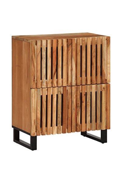 vidaxl Wardrobe, 60x34x75 cm, solid acacia wood