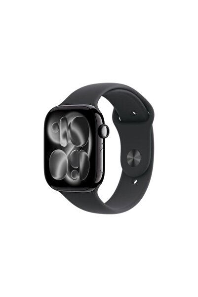 Apple Σειρά Watch 11 (2025) GPS 46mm Θήκη Αλουμινίου Jet Black, Μαύρο Αθλητικ...