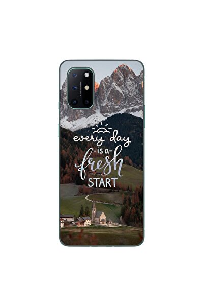 OEM Husa compatibila cu OnePlus 8T Silicon Gel Tpu Model Mesaj Fresh Start