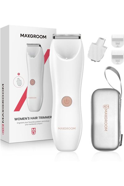 MAXGROOM ماكينة تشذيب البيكيني للنساء، شفرات سيراميك للعناية بالمناطق الحساسة...