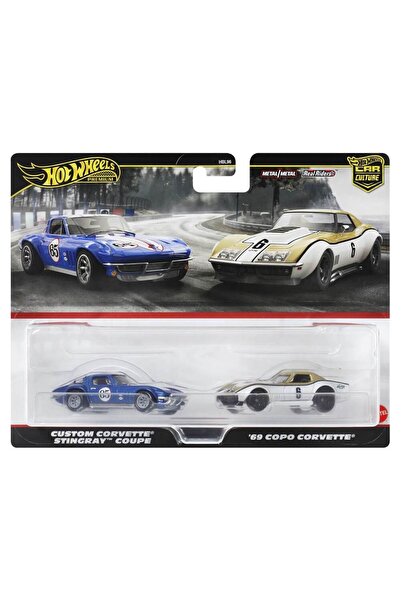 mattel Hot Wheels Premium Σετ Των 2 Custom Corvette Stingray Coupe &amp; '69 ...