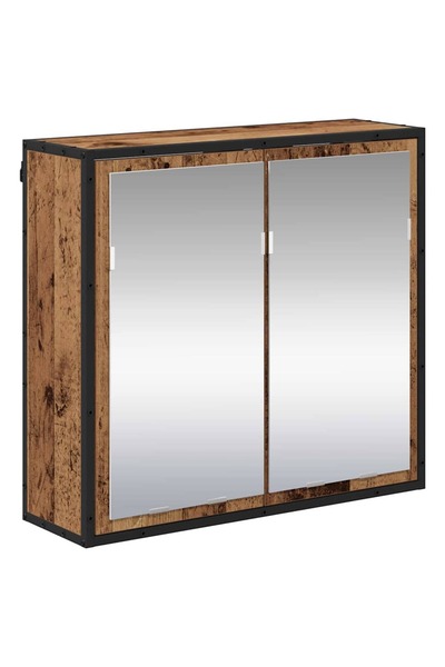 vidaxl Raft de perete cu raft Pe perete Lemn vechi 65 x 20 x 60 cm