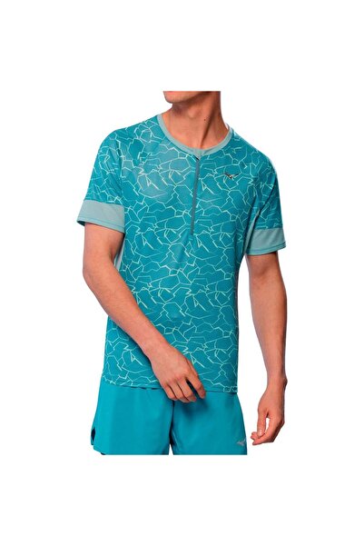 MIZUNO Tricou de alergare pentru bărbați, cu imprimeu grafic Trail SS 2025 - ...
